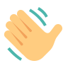 Waving hand icon