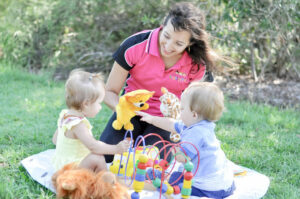 Gold Coast babysitter playing with children